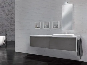 METROPOLIS 12 - Single wall-mounted vanity unit by LASA IDEA - view 2